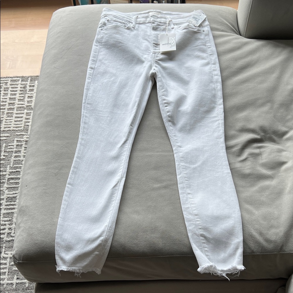 New MOTHER High Waisted Looker Ankle Fray in Fairest of Them All Size 27 - Picture 2 of 13